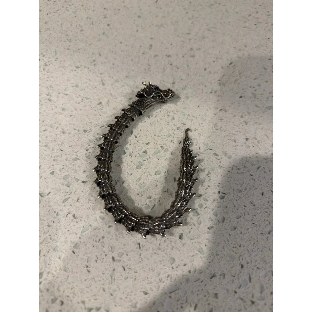 Silver Dragon Link Bracelet‎